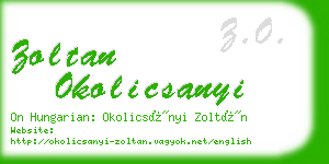 zoltan okolicsanyi business card